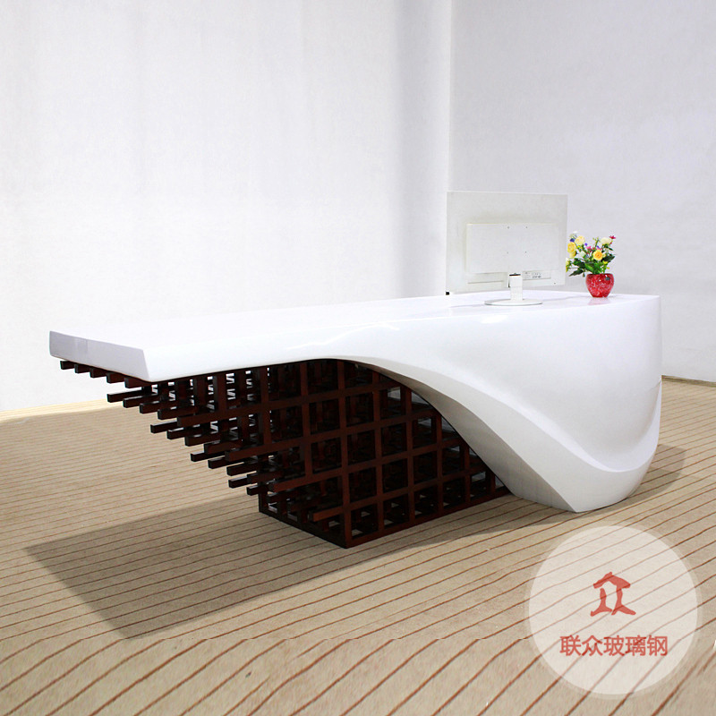 玻璃鋼前臺(tái)烤漆吧臺(tái)異型培訓(xùn)班接待臺(tái)銷(xiāo)售中心咨詢(xún)臺(tái)美容院收銀臺(tái)