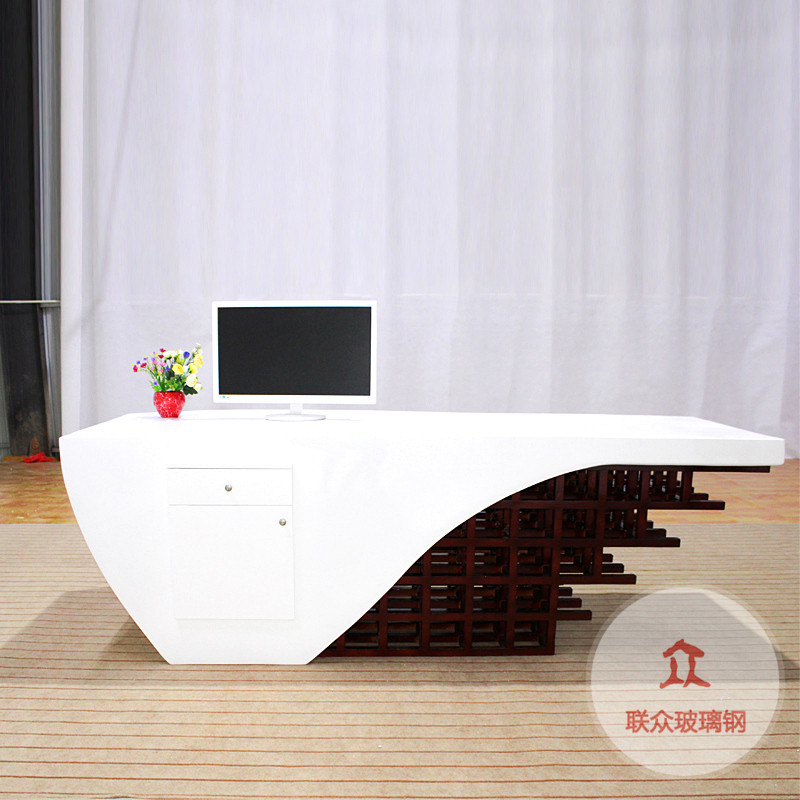 烤漆玻璃鋼接待前臺(tái)公司簡(jiǎn)約現(xiàn)代吧臺(tái)美容院收銀臺(tái)機(jī)構(gòu)創(chuàng)意咨詢(xún)臺(tái)