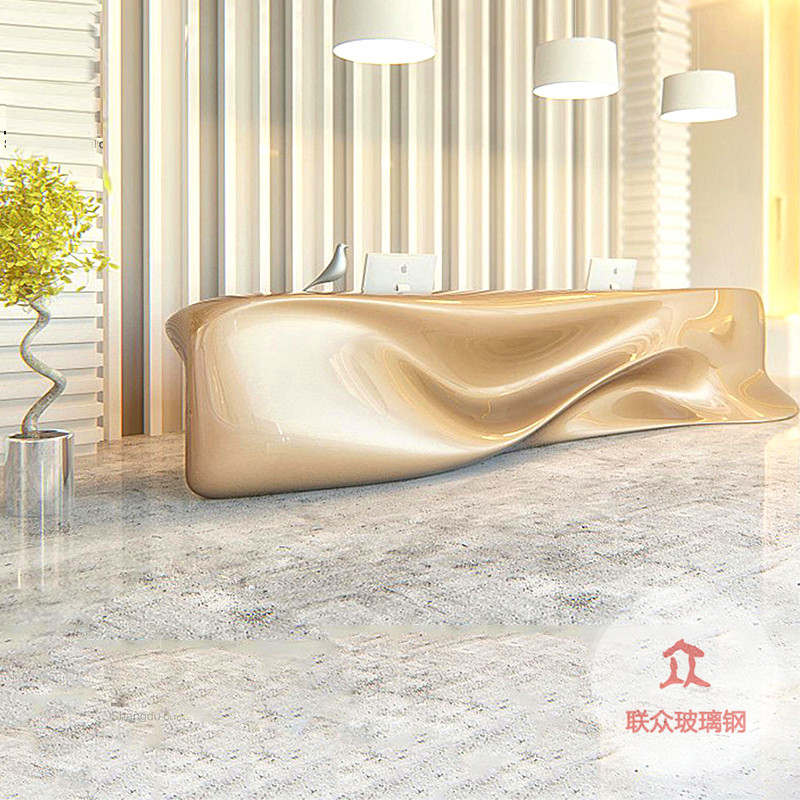 玻璃鋼接待臺(tái)創(chuàng)意商場酒店指引臺(tái)酒吧機(jī)場咨詢臺(tái)辦公樓售樓處前臺(tái)