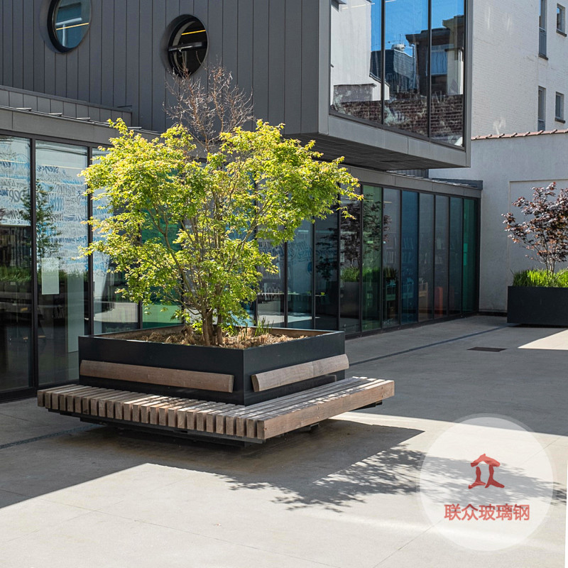 戶外休閑座椅商場機場休閑坐凳公園學(xué)校園林景觀玻璃鋼樹池種植池